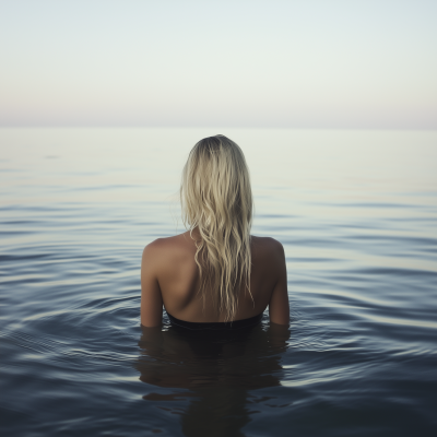 Blond Woman in Water