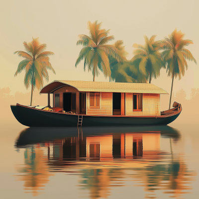 Minimal Kerala Houseboat