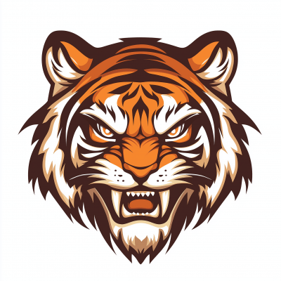 Terrifying Tiger Mascot Logo