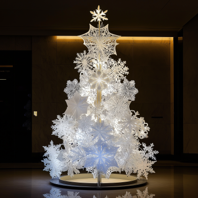 Elegant Snowflake Christmas Tree