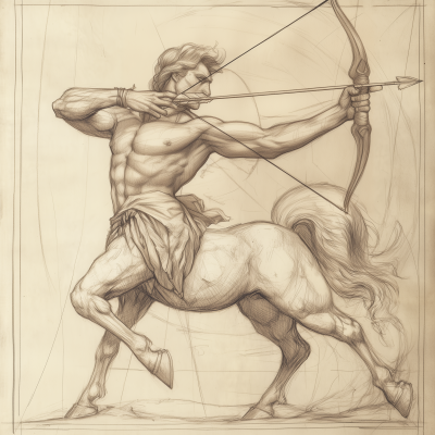 Sagittarius in Ancient Greek Style