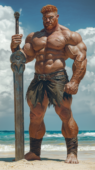 Orc Bodybuilder on the Beach