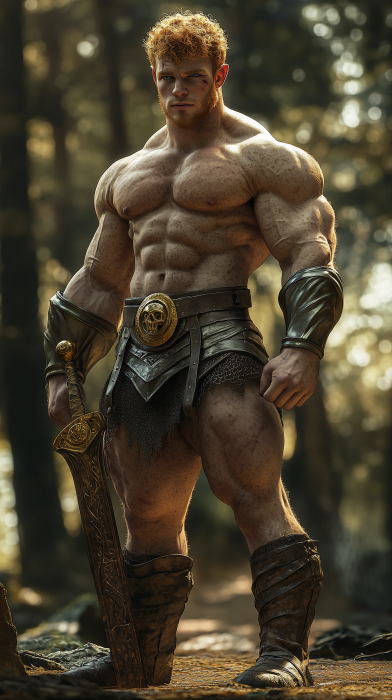 Muscular Half-Orc Bodybuilder