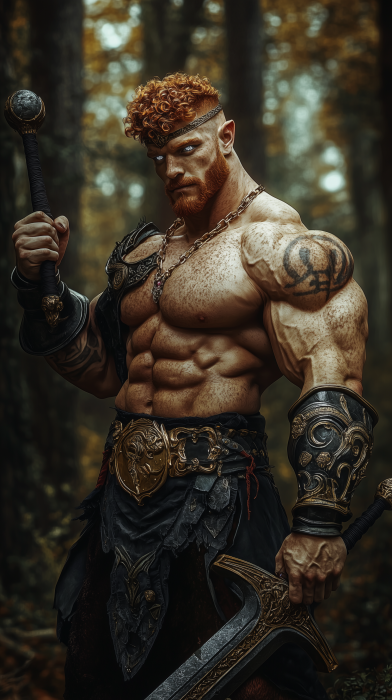 Majestic Half-Orc Warrior