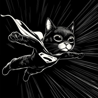 Super Cat in Flight