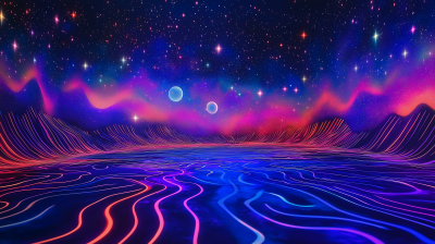 Psychedelic Starry Night Backdrop