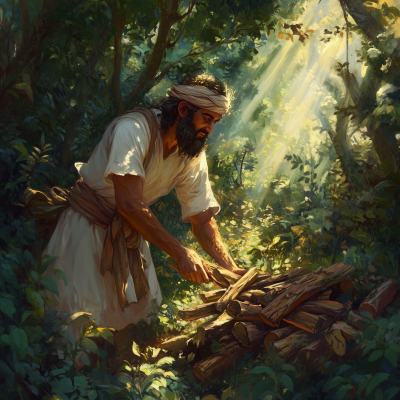 Ali Baba Gathering Firewood