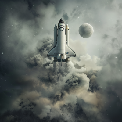 Cloudy Space Shuttle