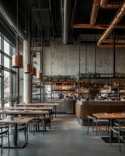 Industrial Restaurant Interior