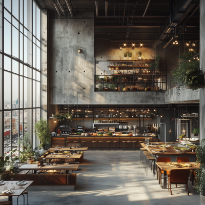 Industrial Restaurant Interior