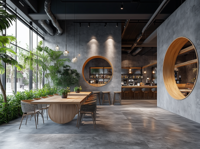 Modern Minimalist Coffee Shop Interior