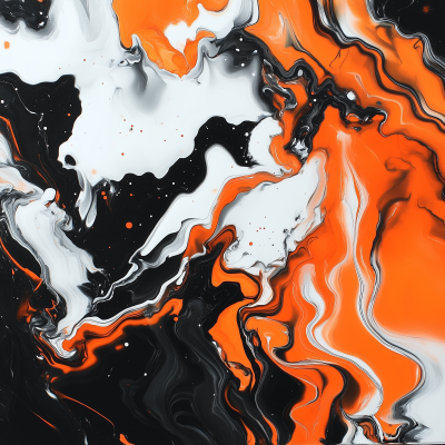 Abstract Background with Orange and Black