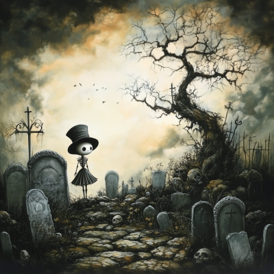 Tim Burton Inspired Graveyard Scene