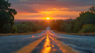 Sunset on Route 66