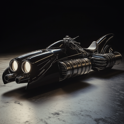 Sleek Black Hoverbike