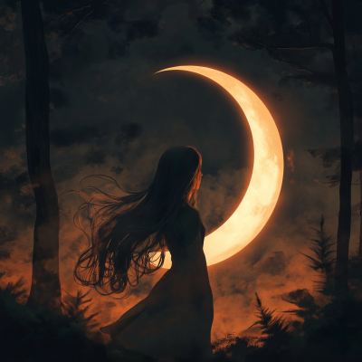 Moonlit Forest Girl