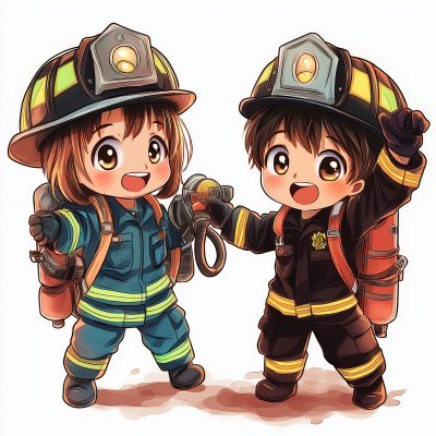 Cheerful Kids in Uniform