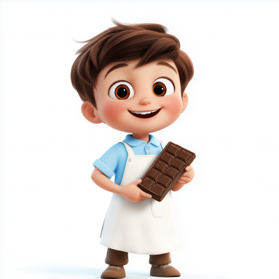 Happy Young Chocolatier