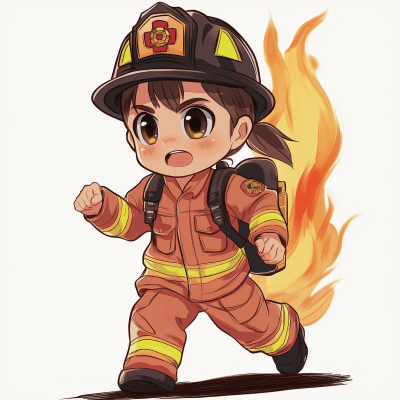 Cute Firefighter Girl