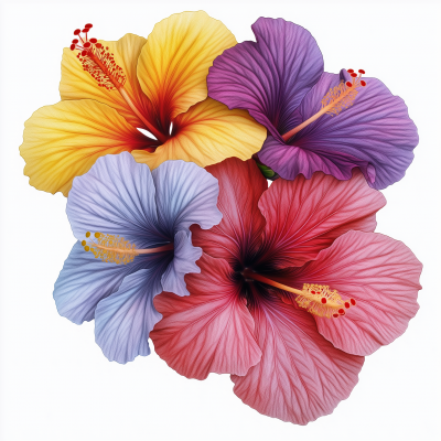 Colorful Hibiscus Flowers