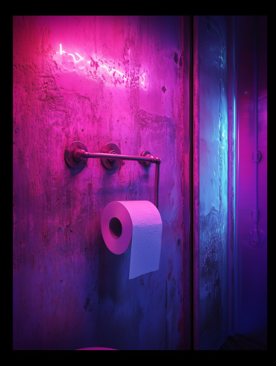 Toilet Paper Holder in Night Club