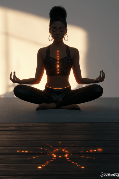 Meditating Woman Balancing Chakra