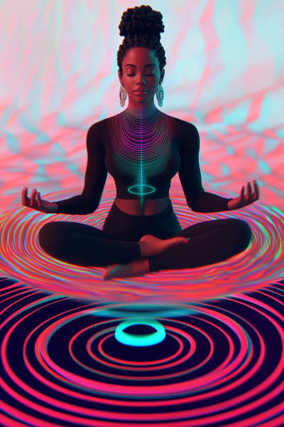 Meditating Woman Balancing Chakra