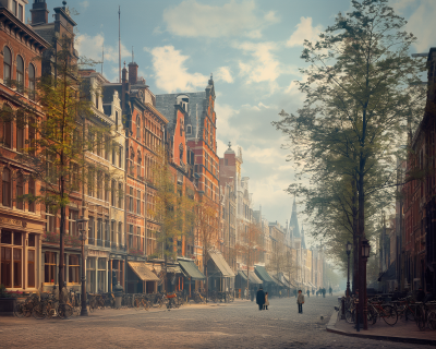 Historic Rotterdam Street Scene