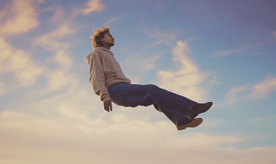 Man Floating in the Sky