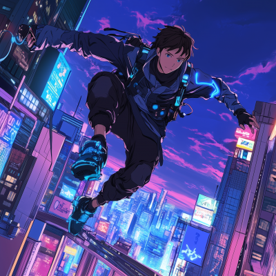 Parkour Protagonist in Future City