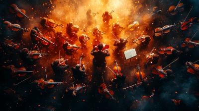 Orchestra in Red and Gold