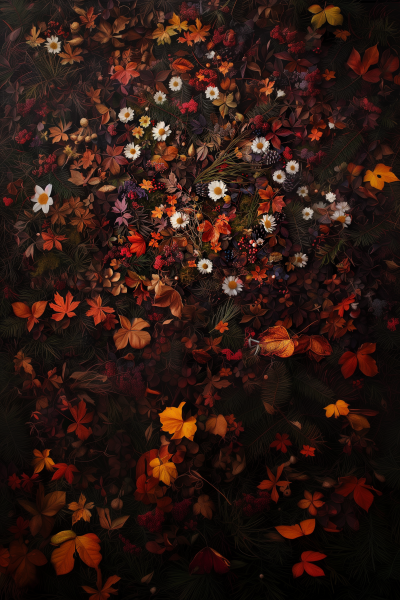 Autumn Glade with Flowers