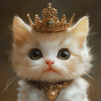 Cute Cat with Crown