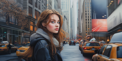 Girl on New York Street