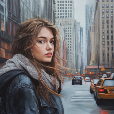 Girl on New York Street