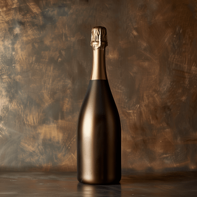 Champagne Bottle on Luxury Background