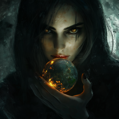 Evil Woman Holding the World