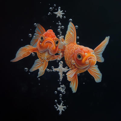 Goldfish as Pisces Constellation