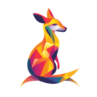 Abstract Kangaroo Logo