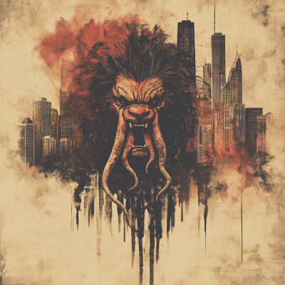 Cthulhu Lion in Post-Apocalyptic Chicago