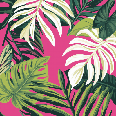 Tropical Leaves and Palm Fronds