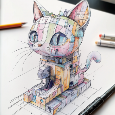 Cute Cat Paper Punch Design