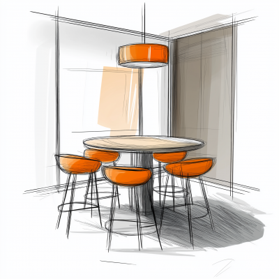 Modern Meeting Room Sketch