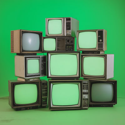 Stack of CRT Screens