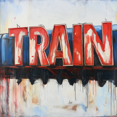 Painted Typography of TRAIN