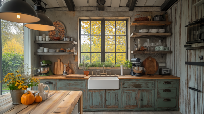 Rustic Farmhouse Fall Kitchen