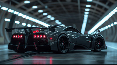 2040 Matte Black Concept Hypercar