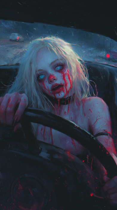 Night Drive with Drippy Face Paint