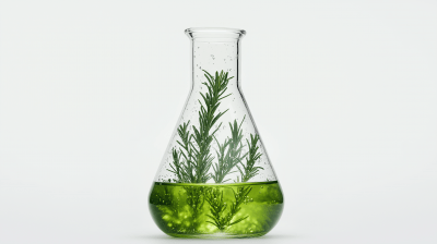 Laboratory Beaker with Herbs