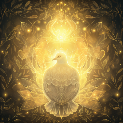 Meditative Dove Illustration